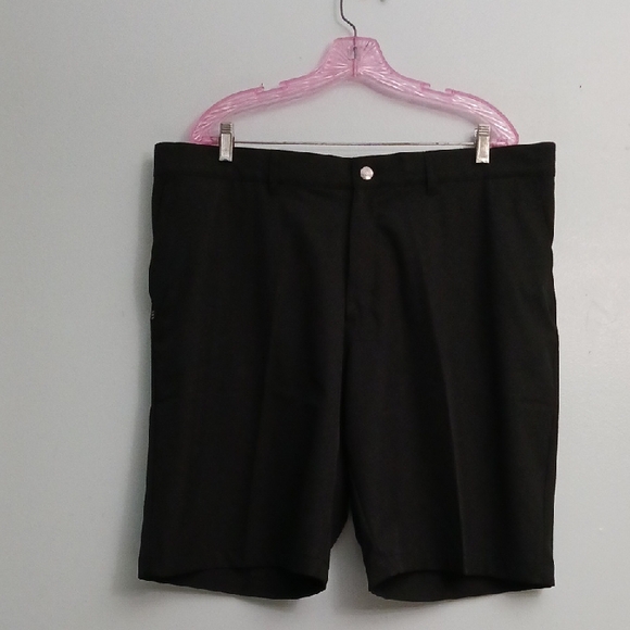 adidas Black Flat Front Casual Shorts - Picture 1 of 17